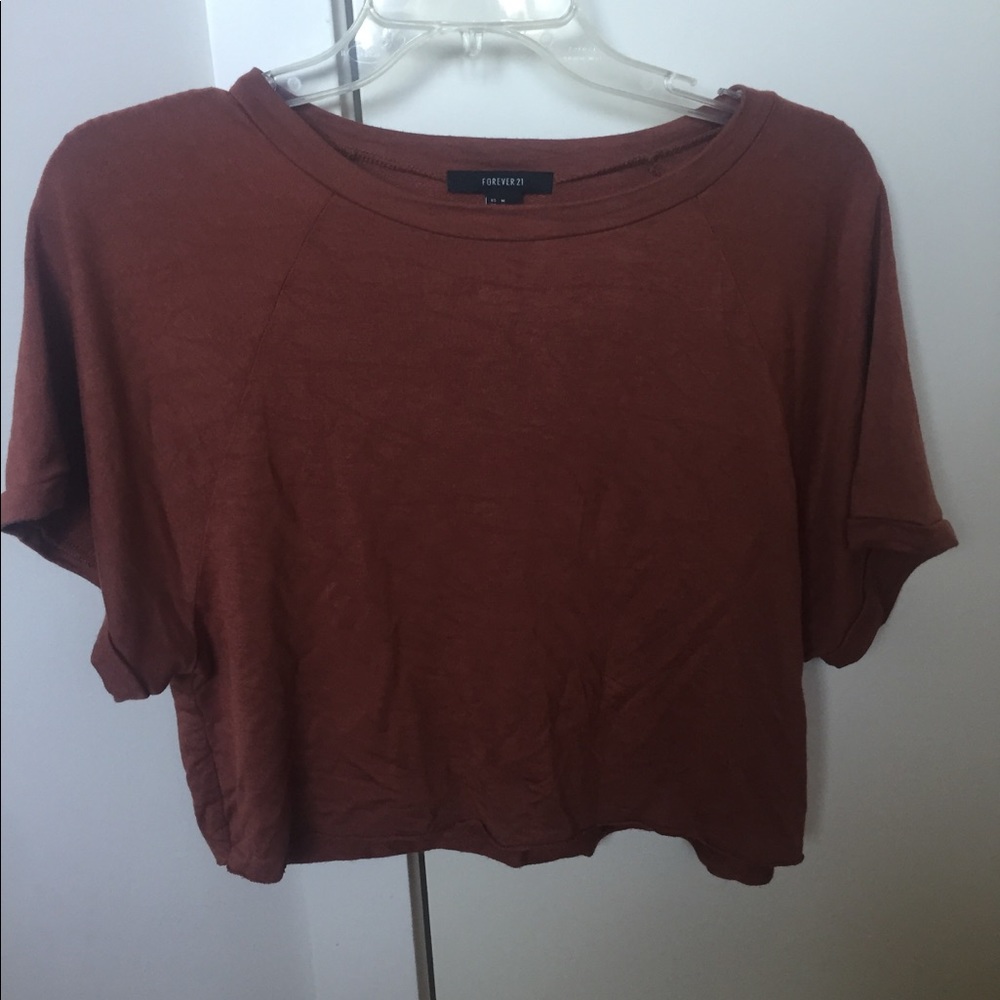 Forever 21 reddish brown crop top